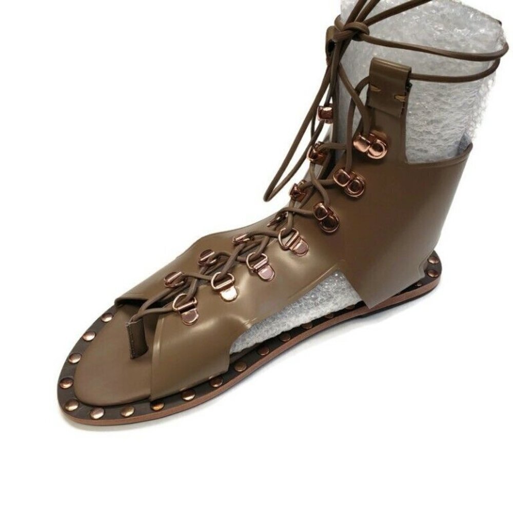 Ivy Kirzhner SKYLAR Studded Leather Lace-Up Sandals Gladiator Womens Size 6.5 - Picture 4 of 10
